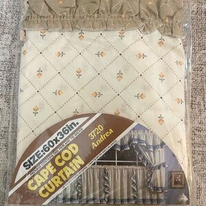 NIP Vintage Kmart Cape Cod Andrea Curtain Floral Cottagecore 80s
